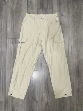 Polar Skate Co Pants Men’s M Beige Baggy Wide Leg Cargo Pockets Skateboard